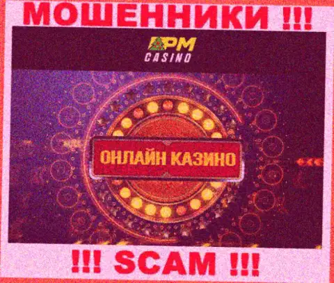 Вид деятельности internet мошенников ПМ Казино - это Казино, однако имейте ввиду это обман !!!