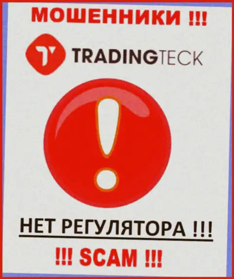 На веб-портале кидал TradingTeck нет ни слова о регуляторе этой компании !