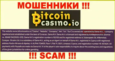 Компания Bitcoin Casino находится под управлением конторы