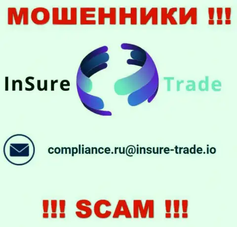 Контора InSure-Trade Io не скрывает свой e-mail и показывает его на своем интернет-портале