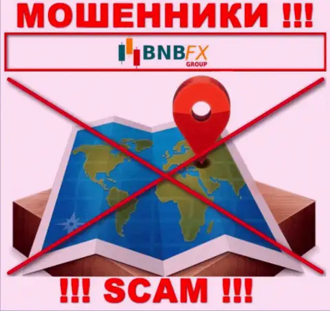 На сервисе BNB FX отсутствует информация касательно юрисдикции данной компании