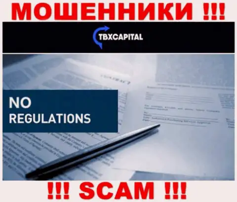 Работа TBX Capital НЕЗАКОННА, ни регулирующего органа, ни лицензии на право деятельности НЕТ