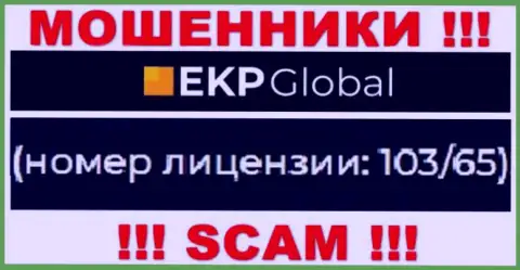 На web-ресурсе EKP Global есть лицензия на осуществление деятельности, только вот это не отменяет их мошенническую сущность