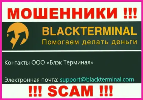 Не спешите общаться с internet-мошенниками BlackTerminal Ru, даже через их электронную почту - обманщики