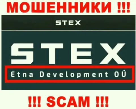 На онлайн-ресурсе Stex сказано, что Etna Development OÜ это их юридическое лицо, однако это не обозначает, что они добросовестные