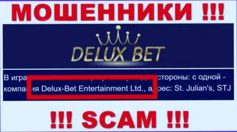 Delux-Bet Entertainment Ltd - это контора, владеющая internet-ворюгами Deluxe Bet