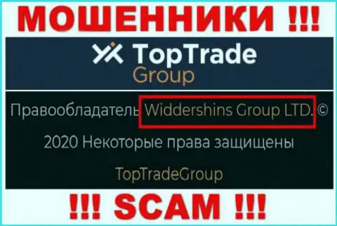 Данные о юридическом лице Top Trade Group на их официальном сайте имеются - это Widdershins Group LTD