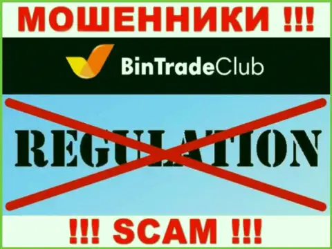 У конторы BinTrade Club, на сервисе, не показаны ни регулятор их работы, ни лицензионный документ
