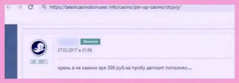 Не рекомендуем иметь дело с компанией Pin Up Casino - довольно велик риск лишиться всех денежных вкладов (объективный отзыв)
