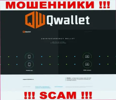 Web-портал незаконно действующей конторы Q Wallet - QWallet Co