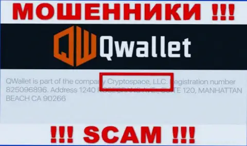 На официальном web-сайте QWallet Co сказано, что данной конторой управляет Cryptospace LLC