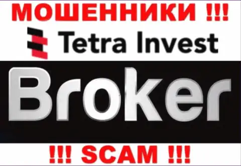 Broker - это сфера деятельности мошенников Tetra Invest