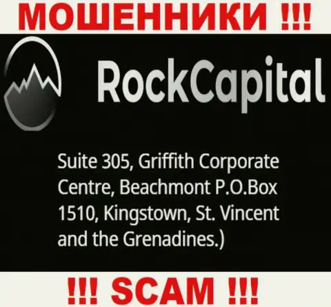 За лишение денег людей обманщикам Rock Capital ничего не будет, потому что они засели в офшоре: Suite 305 Griffith Corporate Centre, Kingstown, P.O. Box 1510 Beachmout Kingstown, St. Vincent and the Grenadines