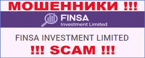 FinsaInvestmentLimited - юридическое лицо лохотронщиков контора Финса Инвестмент Лимитед
