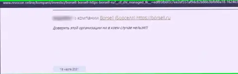 Borsell Ru - это МОШЕННИК !!! Работающий в глобальной сети интернет (мнение)