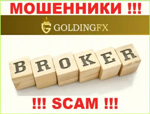 Брокер - это именно то, чем занимаются internet ворюги Goldingfx InvestLIMITED