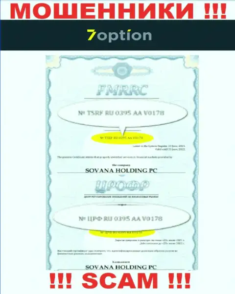 7 Option продолжает обворовывать до последней копейки неопытных клиентов, представленная лицензия, на сайте, для них нее преграда