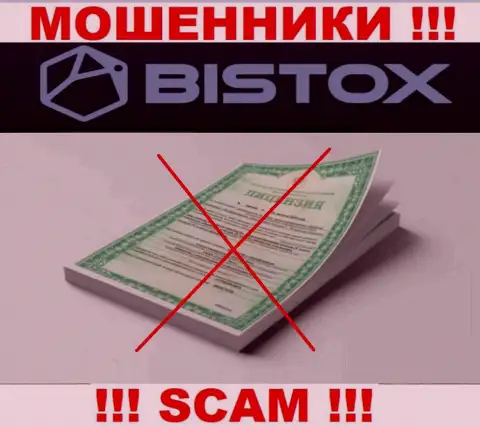 Bistox Holding OU - это контора, не имеющая лицензии на осуществление деятельности