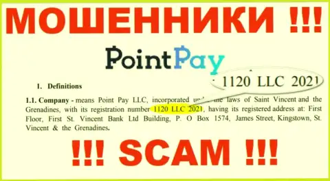 1120 LLC 2021 - это регистрационный номер internet обманщиков Point Pay, которые НЕ ВЫВОДЯТ ВКЛАДЫ !!!