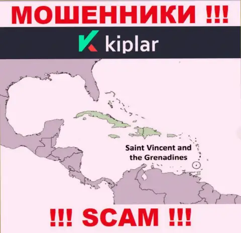 ВОРЮГИ Kiplar имеют регистрацию очень далеко, на территории - St. Vincent and the Grenadines