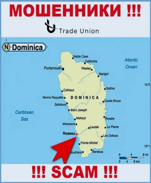 Commonwealth of Dominica - здесь юридически зарегистрирована компания Trade Union Pro