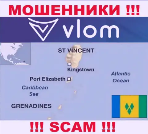 Vlom Com расположились на территории - Saint Vincent and the Grenadines, избегайте работы с ними