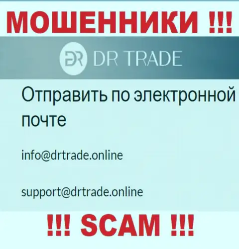 Не пишите сообщение на электронный адрес мошенников DRTrade, приведенный на их web-сайте в разделе контактной информации - рискованно