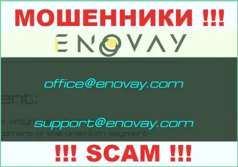 Электронный адрес, который internet-мошенники ЭноВей указали на своем официальном портале
