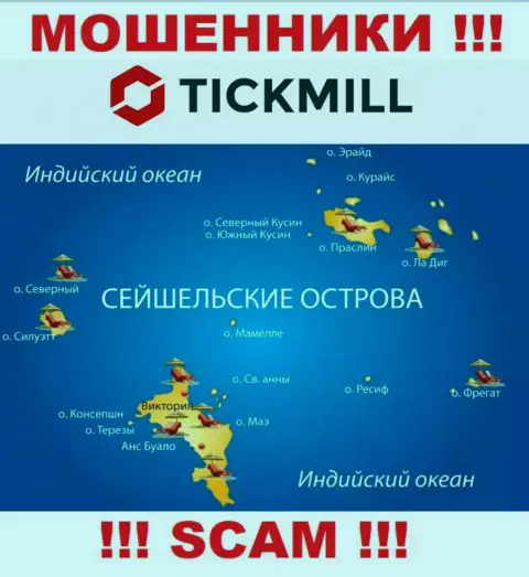 С конторой Tickmill Ltd рискованно иметь дела, место регистрации на территории Republic of Seychelles