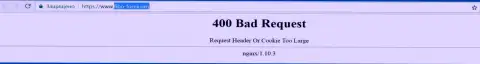 Официальный веб-сервис ДЦ Фибо Груп Лтд несколько дней вне доступа и показывает - 400 Bad Request (ошибочный запрос)